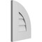Ekena Millwork Quarter Round Top Right Surface Mount PVC Gable Vent w/ 3-1/2"W x 1"P Standard Frame, 12"W x 16"H GVPQR12X1601SN - alternate 2